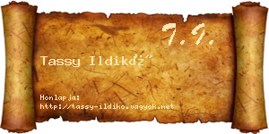 Tassy Ildikó névjegykártya