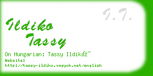 ildiko tassy business card